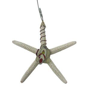 Handcrafted Ornament or Suncatcher - Wire Wrapped Starfish‎ with Sea Glass